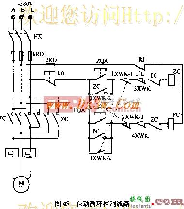 电机自动循环控制线路图  第1张