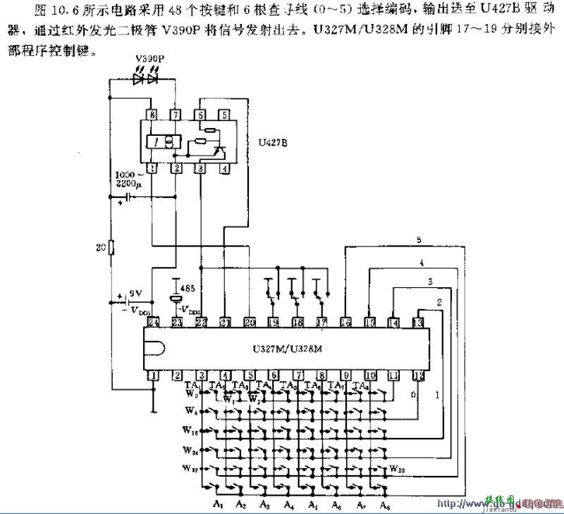 U327/U328组成的红外遥控信号发送电路  第1张