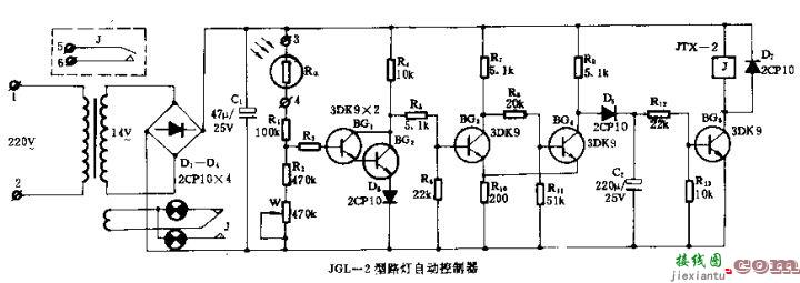 JGL-2型路灯自动控制器电路  第1张