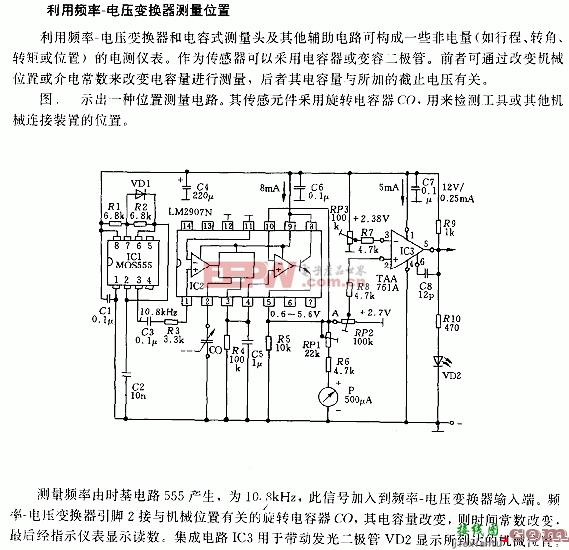 采用频率电压变换器组成的位置测量电路图  第1张