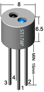 ST178制作的反射式红外传感器电路图  第1张