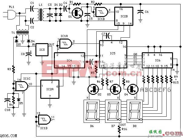 电网通信的远程数字温度计电路图  第2张