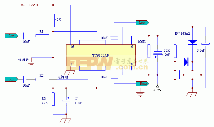 TC9153AP音量控制电路的DIY  第1张