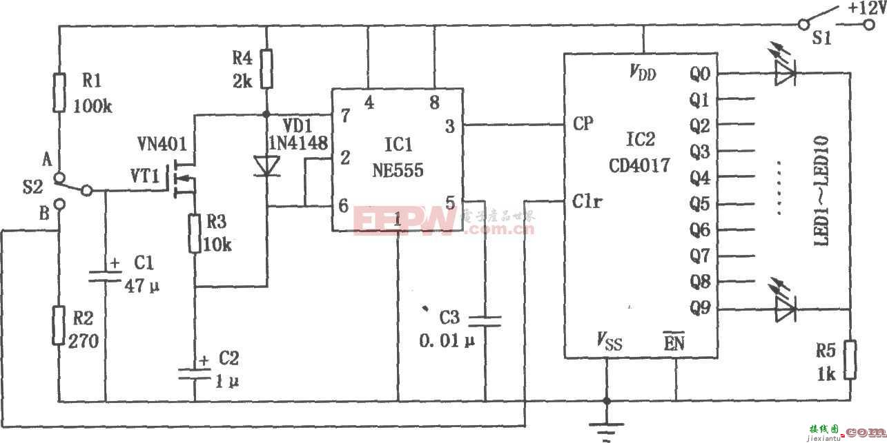 火箭模拟发射器电路图  第1张