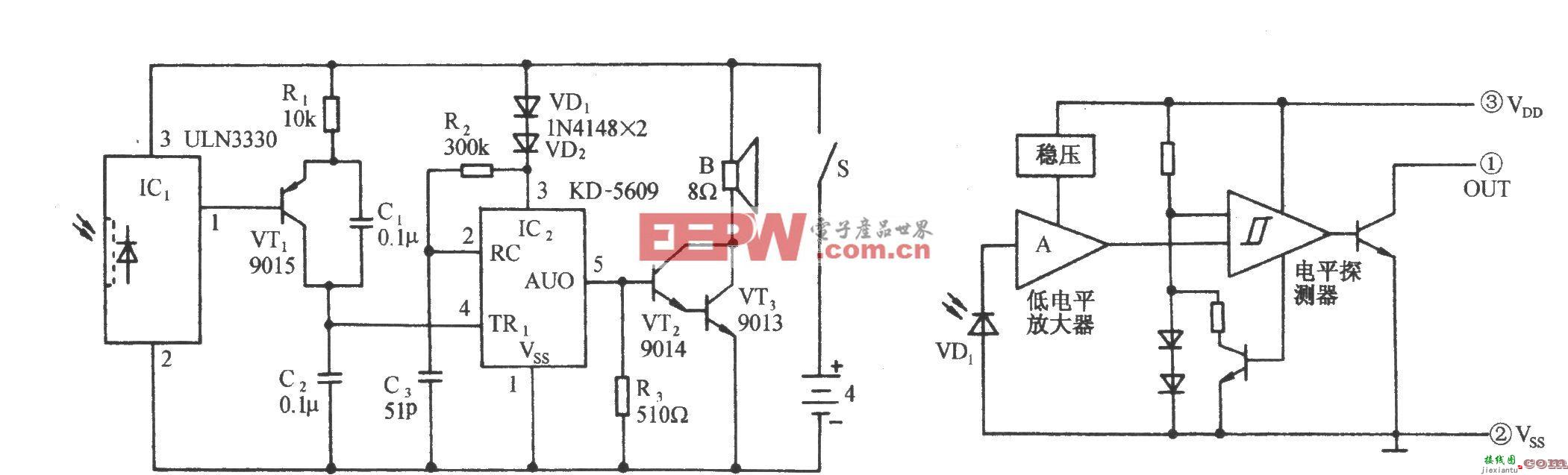 光照不足鸡鸣告戒电路  第1张