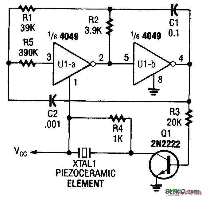 使用4049的CMOS压电式驱动电路  第1张
