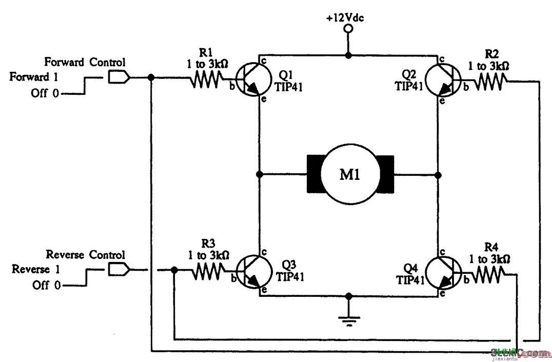 利用分立晶体管控制电机方向  第1张