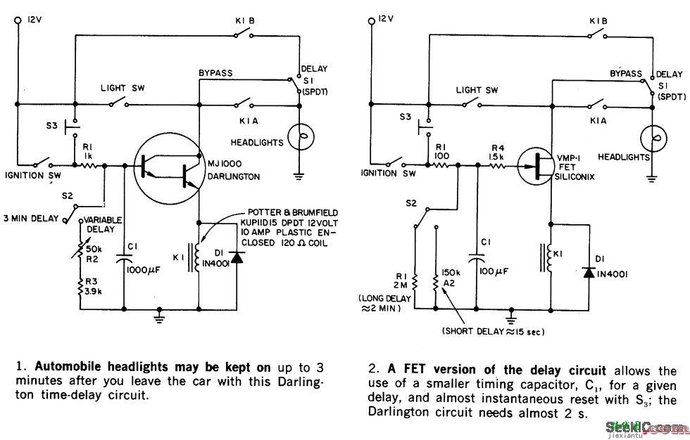 头灯延时电路
  第1张