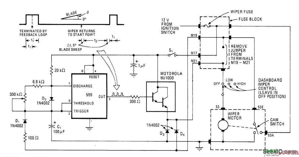 雨刮器延迟控制电路  第1张