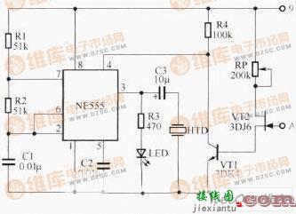 简易的线路断点声光检测仪电路图  第1张