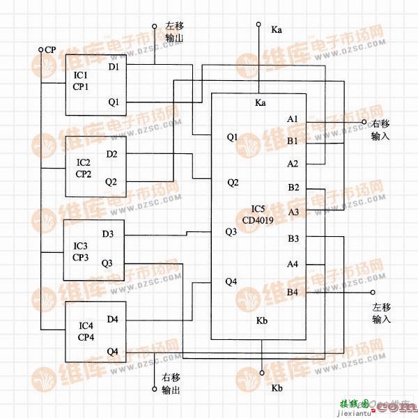 由CD4029和CD4013组成的左/右移位控制电路  第1张