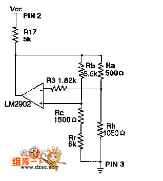 AWM3000系列气体质量流量传感器内部的发热器控制电路图  第1张