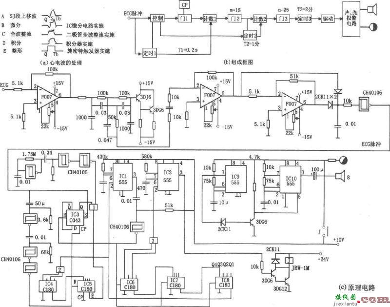 急性冠状动脉供血不足报警电路示意图  第1张