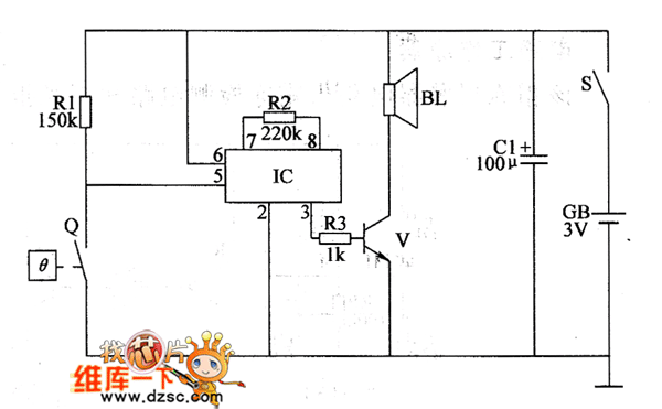 霜冻报警器电路图（二）  第1张