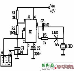 监视水位装置电路  第1张