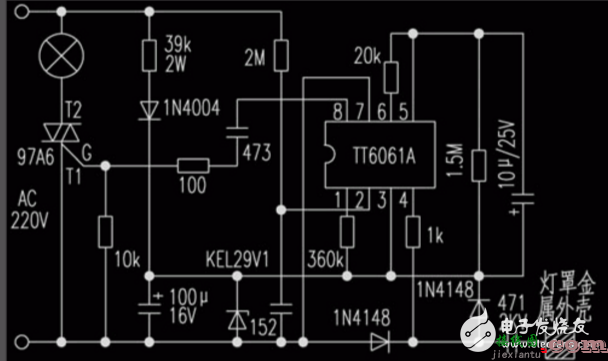 简易触摸延时开关电路  第2张