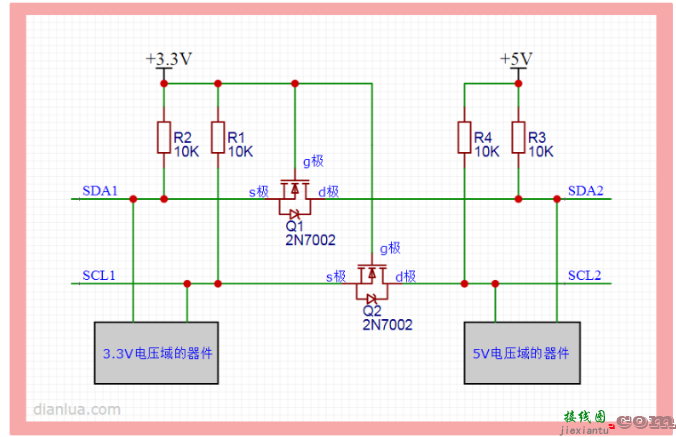 经典MOS管电平转换电路  第1张