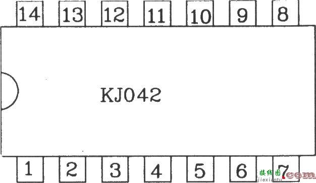 脉冲列调制形成器KJ042外电路连接图  第1张