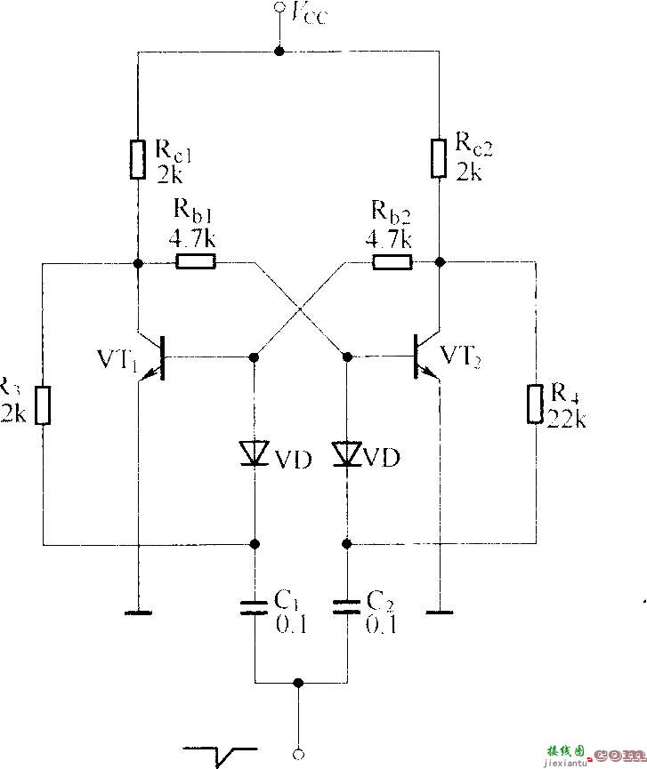 晶体管双稳态触发电路  第1张