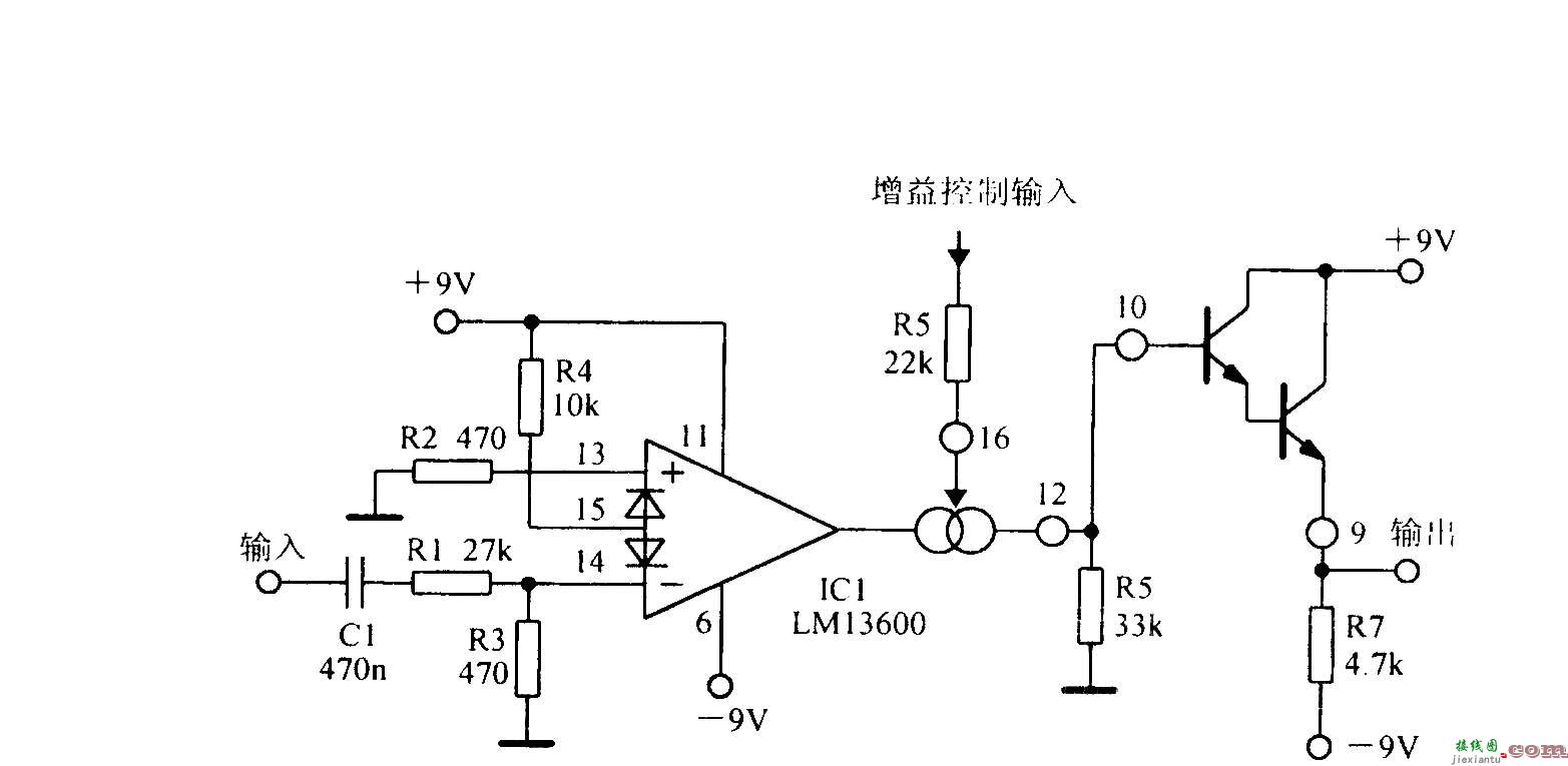 LMl3600可变增益放大电路  第1张