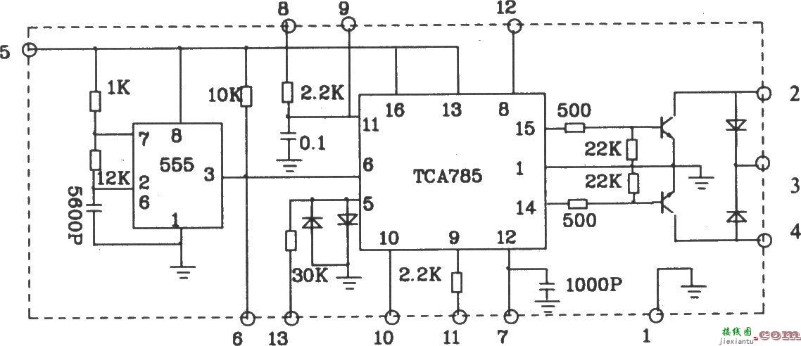 以TCA785为核心的可控硅三相全控桥触发电路图  第5张