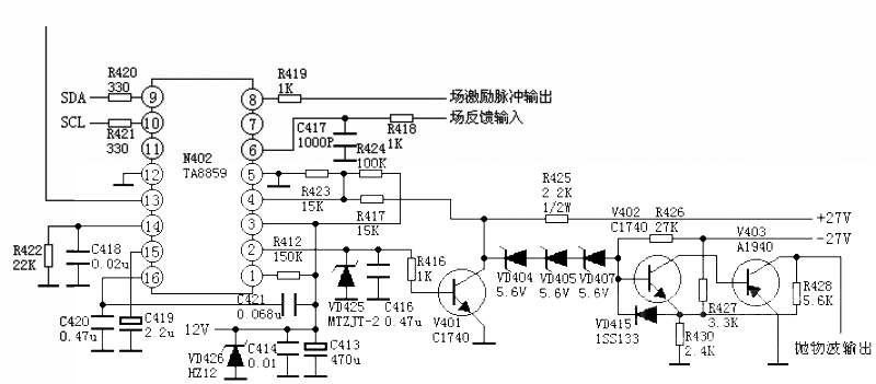 TA8859枕校电路  第1张