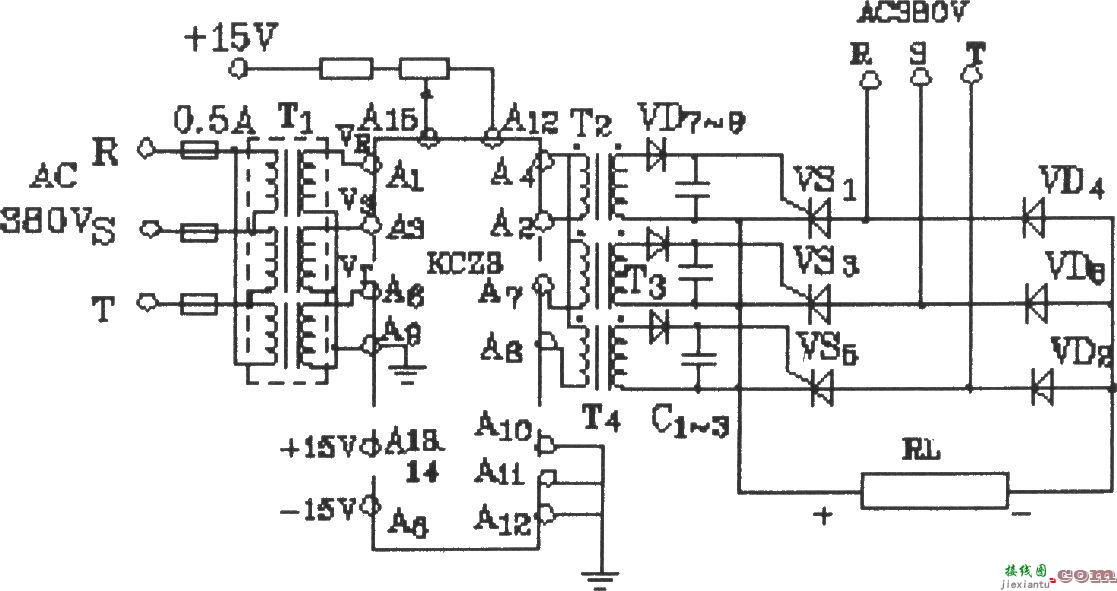 KCZ3在三相半控变流器中的应用  第1张