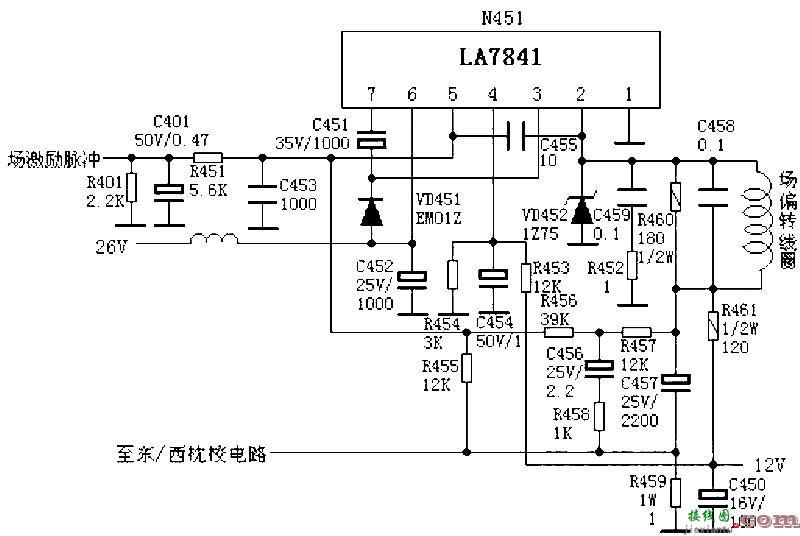 场输出电路:LA7841  第1张