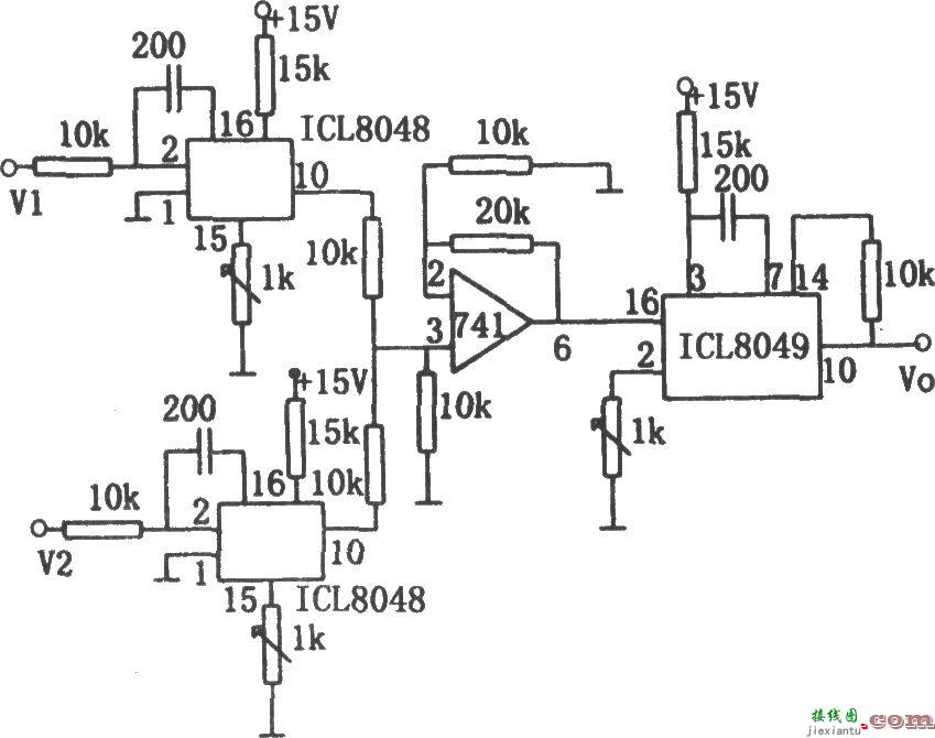 线性直流电压乘法器(ICL8048、ICL8049)  第1张