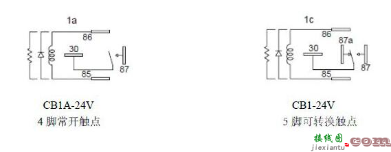 解析汽车继电器中各脚的区别及接线  第2张