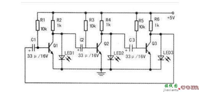 LED循环闪光电路原理  第3张
