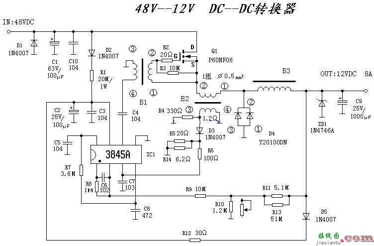 DC-DC转换器电路原理图  第1张