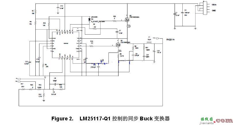 带线路补偿的车载USB充电器电路原理图  第1张