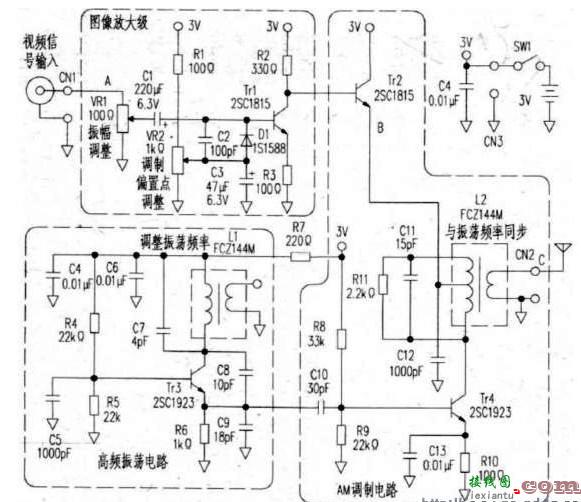 采用分立元件的视频发射电路设计  第1张