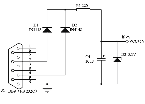 串口取电和232转换电路  第2张