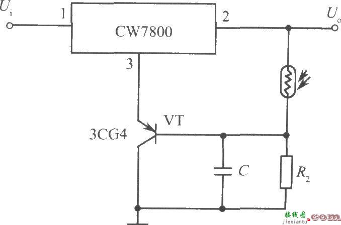 CW7800构成的光控集成稳压电源电路之二  第1张