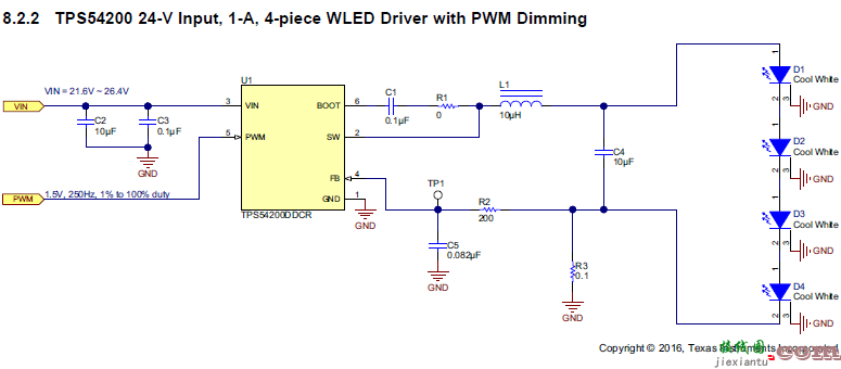 TPS54200WLED 驱动器  第1张