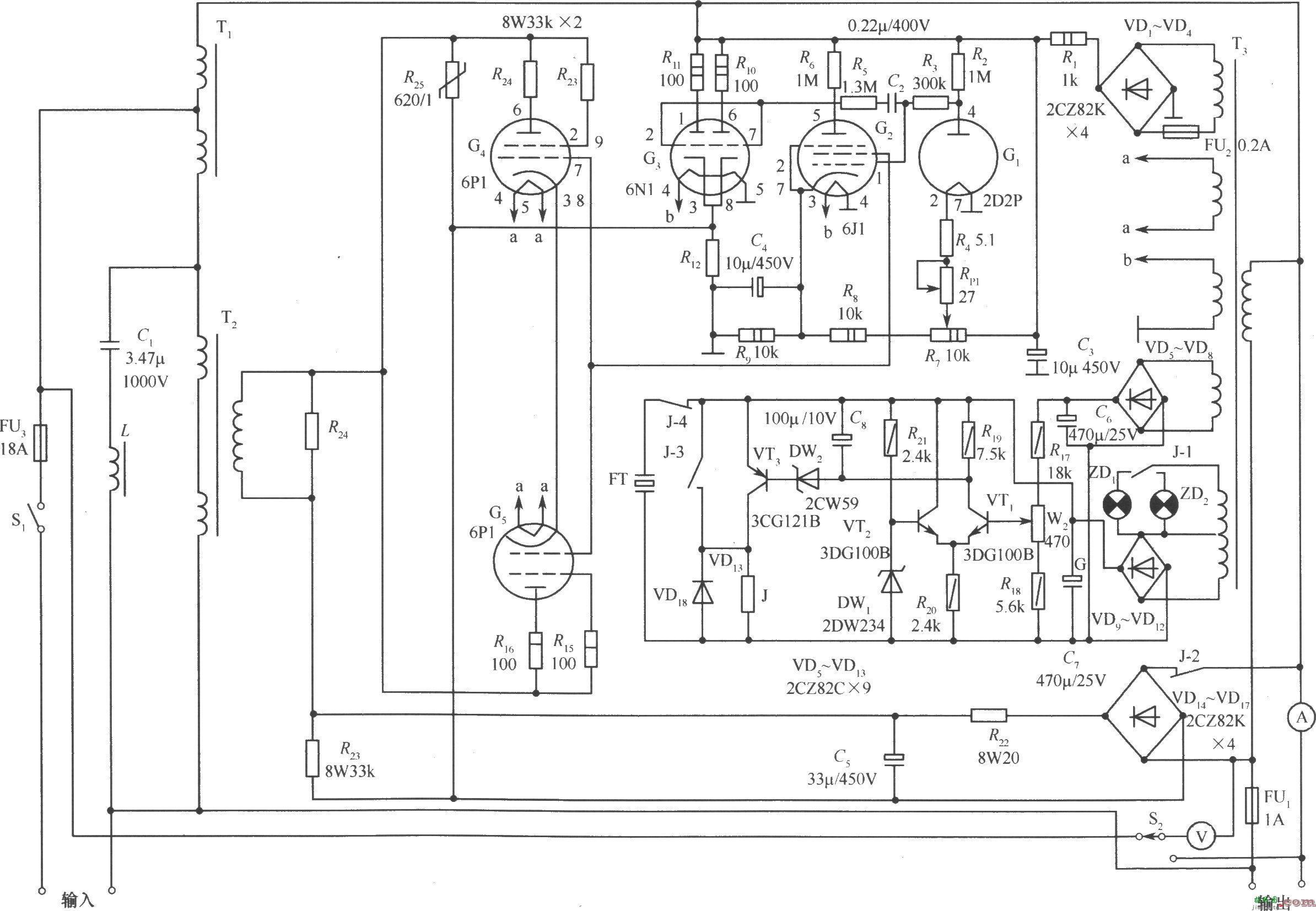 614A-II(1kVA)交流稳压器电路  第1张