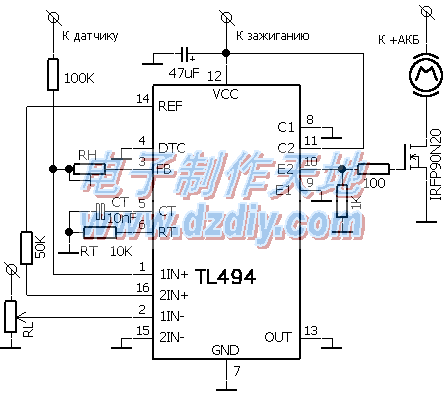 TL494直流马达PWM调速电路  第1张