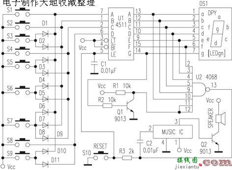 设计巧妙的数显抢答器  第1张