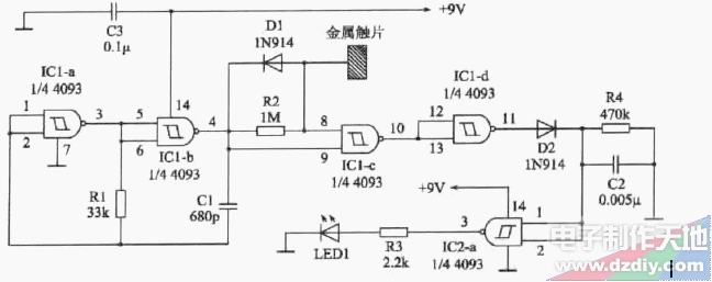 触摸开关电路6例  第5张