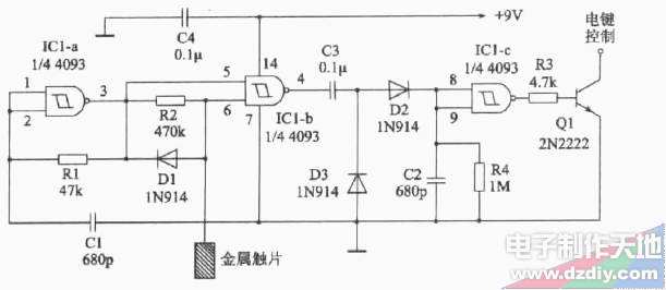 触摸开关电路6例  第6张