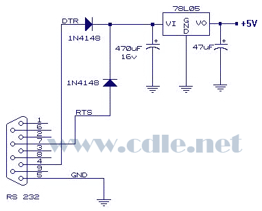 简单的RS232C/TTL电平转换和串口取电  第5张
