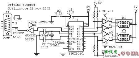 89C2051驱动步进电机的电路和源码  第1张