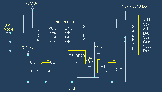 使用NOKIA3310液晶屏及DS18B20制作的数字温度计  第8张