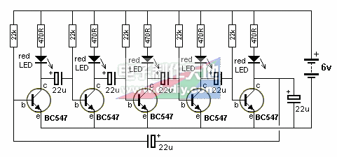 LED流水灯电路图  第1张