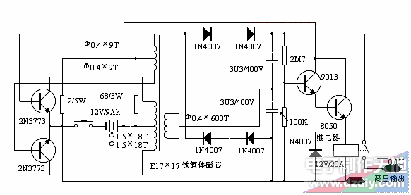 简单脉冲式电子捕鱼器  第1张