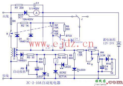 ZC-2-10A自动充电机电路  第1张