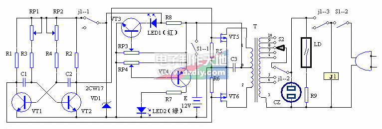 MOSFET场效应管工频100W逆变电源  第1张