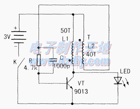 一种用LED制作的小手电筒  第1张